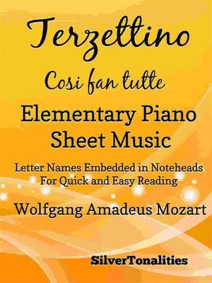 cover image of Terzettino Cosi Fan Tutte Elementary Piano Sheet Music